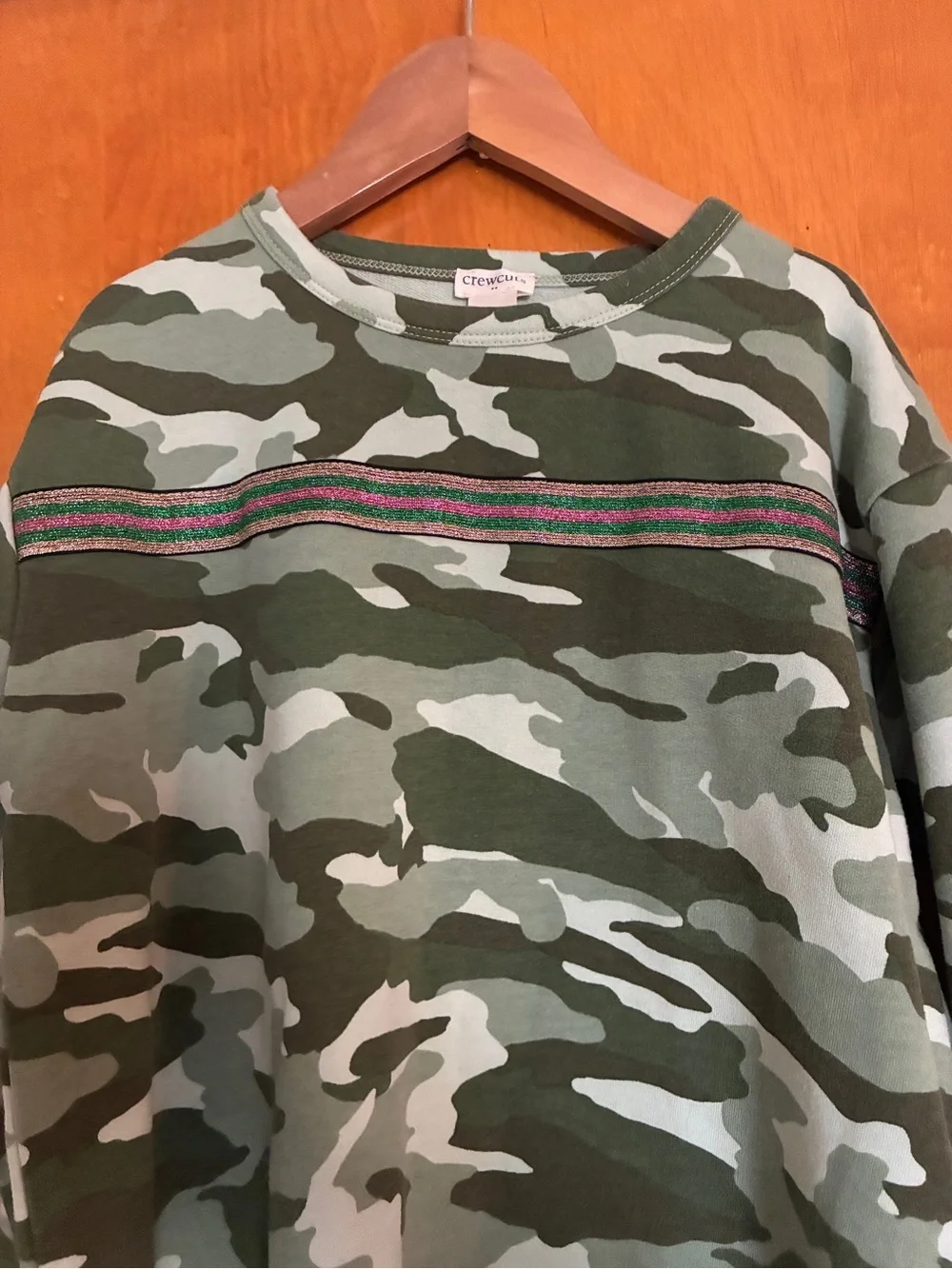 Crew cuts camo and rainbow sweatsuit set sz 10